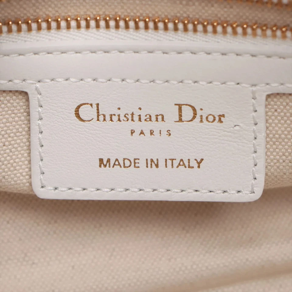 Christian Dior Vaib Bowling Bag Leather 2 Way Handbag Blue