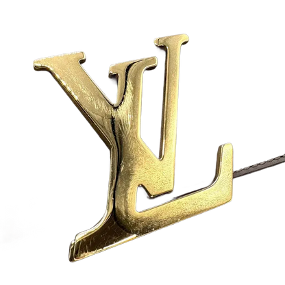 Auth LOUIS VUITTON Pochette Louise GM Chain Shoulder Bag Khaki/Gold