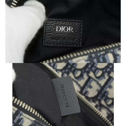 DIOR HOMME Oblique Canvas & Navy Saddle Body Bag