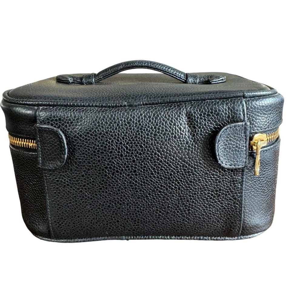 CHANEL Coco Mark Caviar Vanity Bag