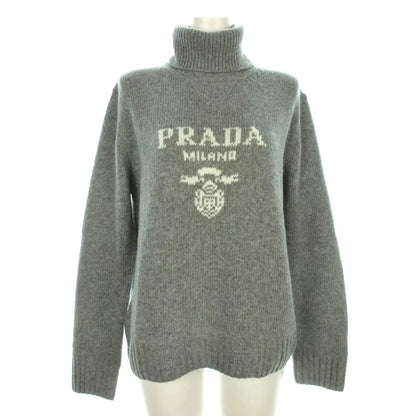 Authentic PRADA Gray Wool and Cashmere Women's Sweater