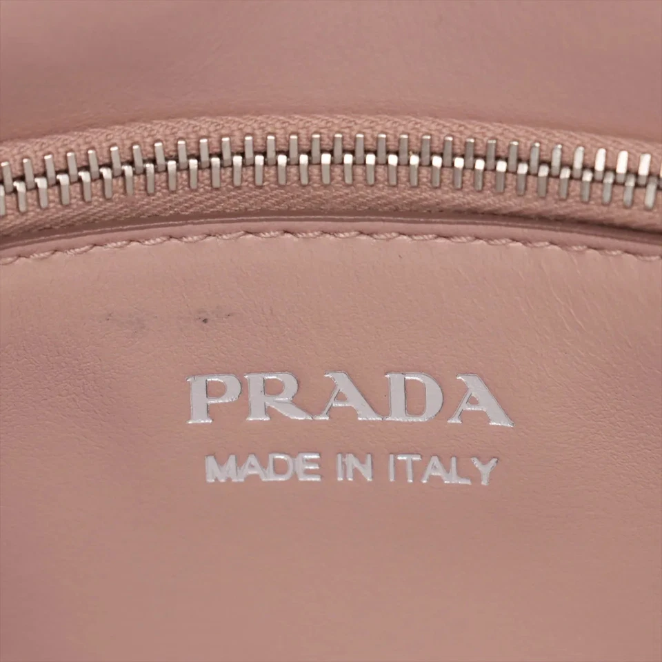 Prada Diagramme Leather Chain Shoulder Bag in Pink