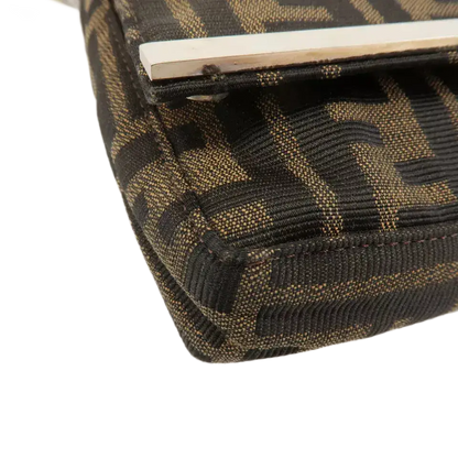 FENDI Zucca Canvas Leather One-Shoulder Bag