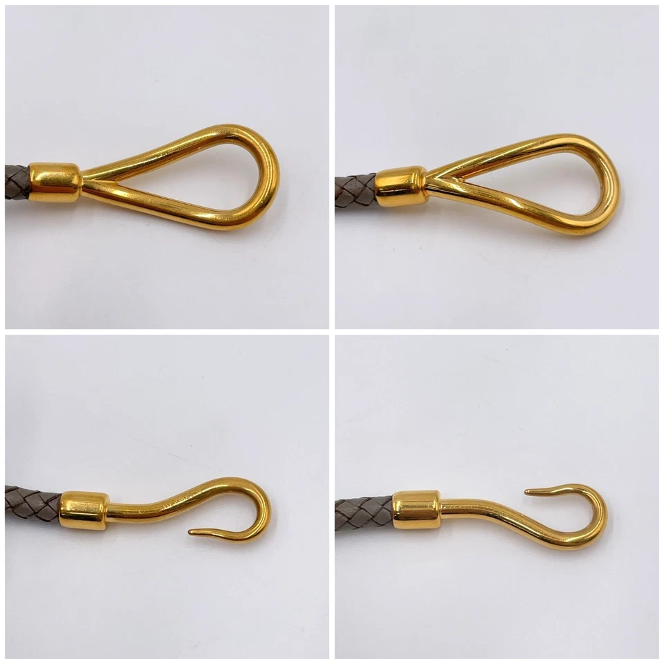 Hermès Double Jumbo SV Bracelet in Silver/Gray Braided Leather