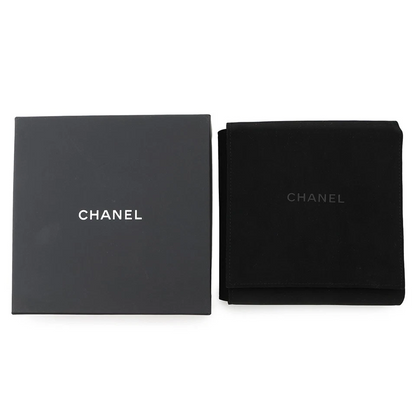 CHANEL Pearl Long Necklace Gold Plated Faux Pearl Rhinestone Champagne Gold