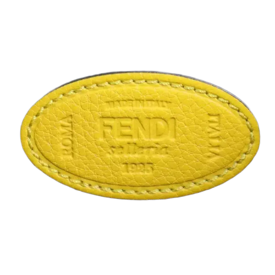 Auth FENDI Selleria Baguette Body Shoulder Bag Yellow Leather