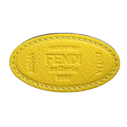 Auth FENDI Selleria Baguette Body Shoulder Bag Yellow Leather