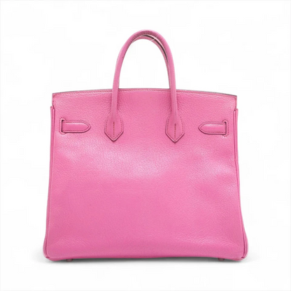 Hermès Haut à Courroies 28 Coromandel Pink Silver Metal Fittings J Stamp 2006
