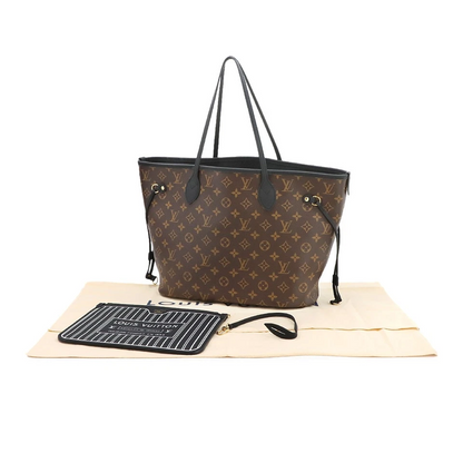 LOUIS VUITTON Neverfull Inside Out MM Tote Bag Leather Noir