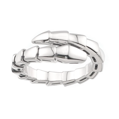 BVLGARI Serpenti Viper Ring 18K White Gold 750 Size M 5.5-5.75(US)