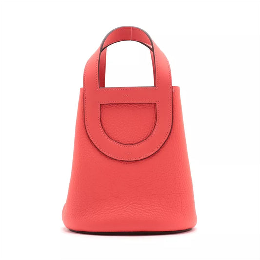 Hermès In the Loop 18 Taurillon Clemence Handbag In Rose Texas with Silver Metal Fittings