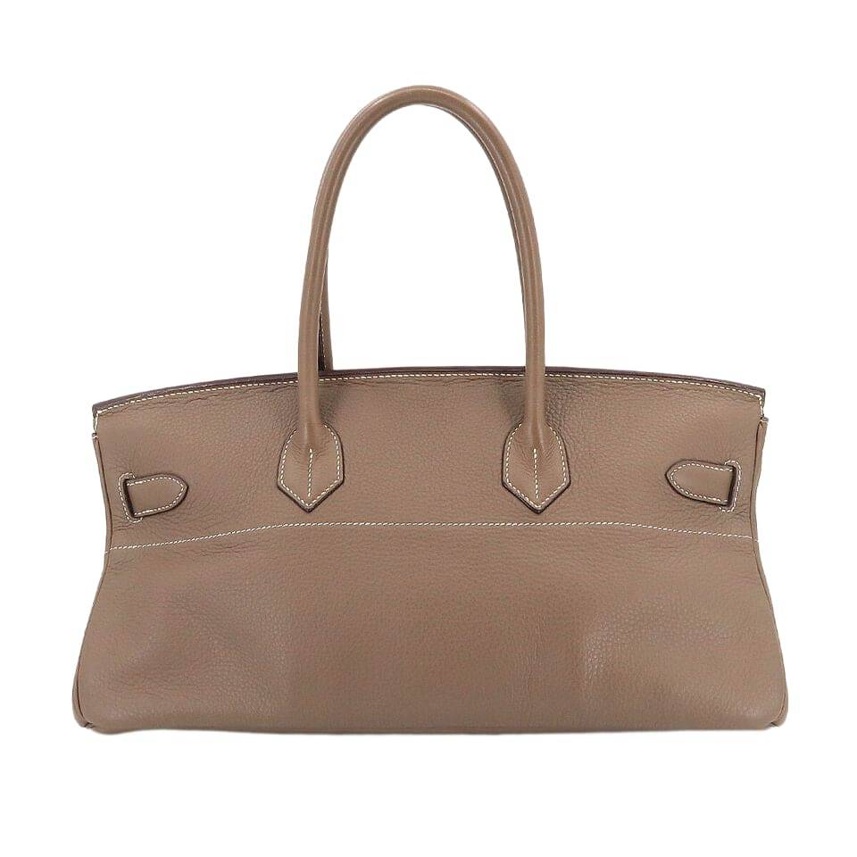 HERMES Shoulder Birkin 42 Bag Taurillon Clemence Etoupe Purse