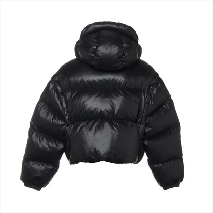 Prada Triangle Logo 22 Years Nylon Down Jacket 38 Ladies' Black