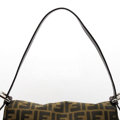 FENDI Zucca Mamma Bucket Canvas / Leather Women Handbag Brown