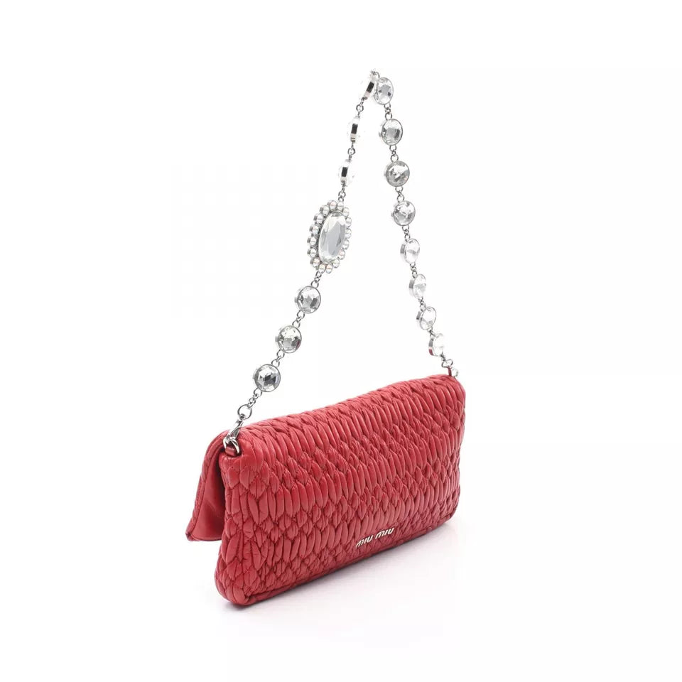 Miu Miu NAPPA CRYSTAL Matelasse Shoulder Bag