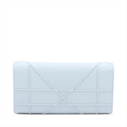 Christian Dior Diorama Leather Chain Wallet in Blue