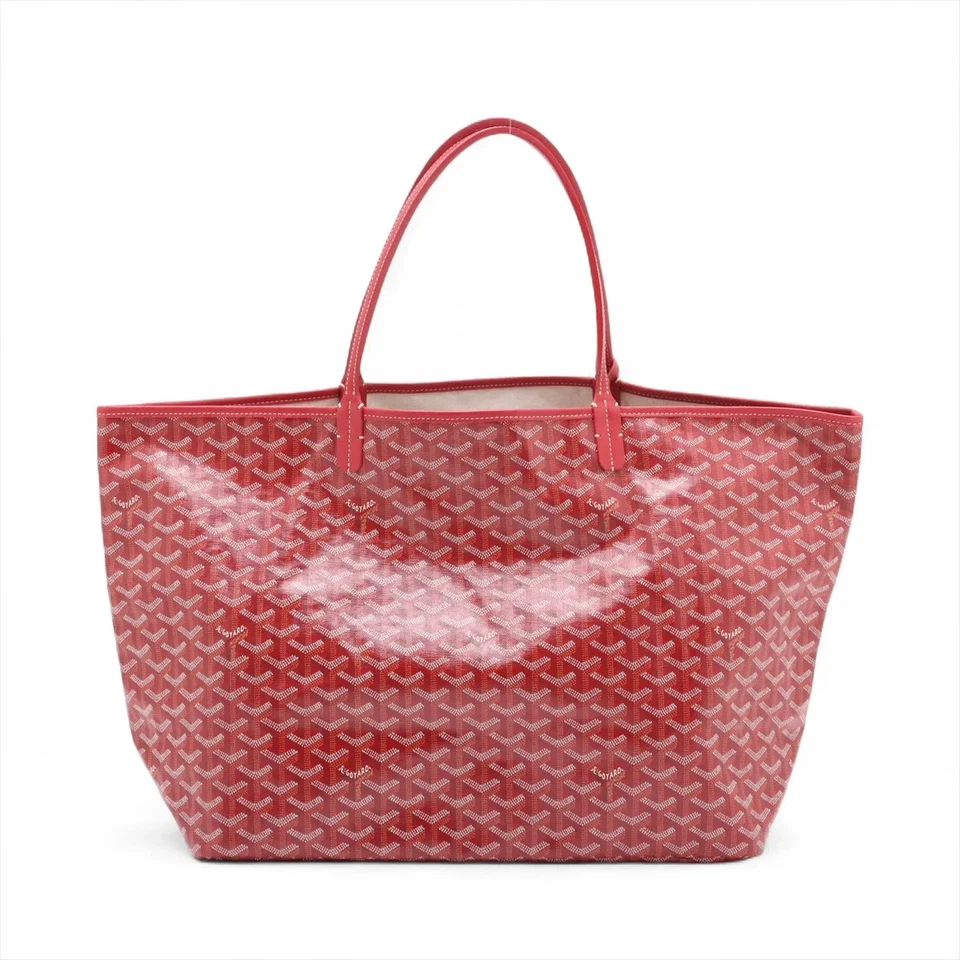 Goyard Saint Louis GM PVC x Leather Tote Bag Red