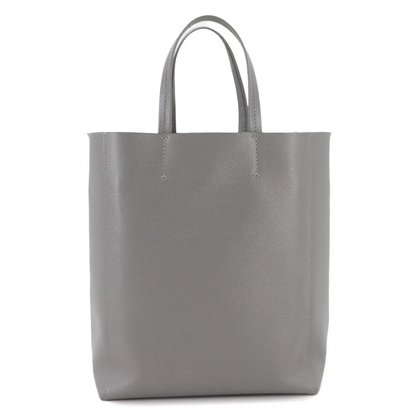 CELINE Small Vertical Cabas 2 way Tote Shoulder Bag Leather Grey