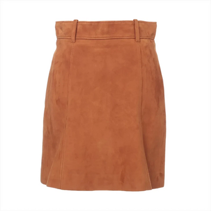 Miu Miu 16 Years Lambskin Skirt 38 Ladies' Brown