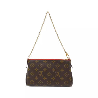 Authentic Louis Vuitton Monogram Pallas Clutch Shoulder Bag