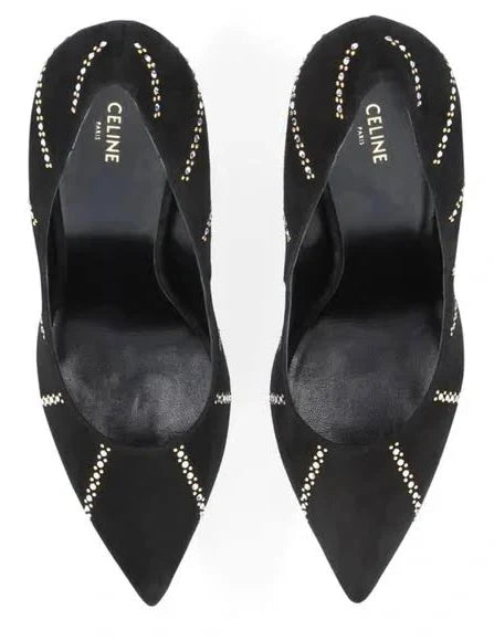 Celine Sharp Suede Pumps