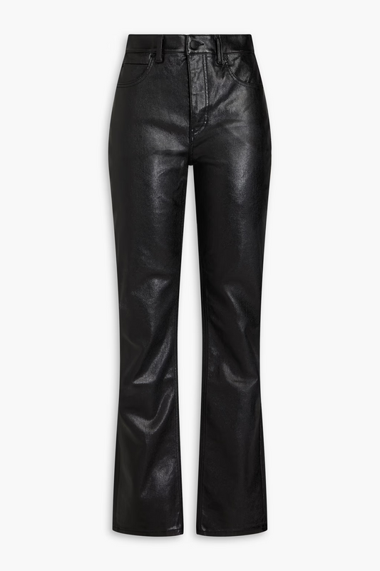 ALEXANDER WANG Coated Denim Slim-Leg Jeans