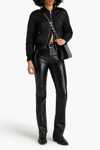 ALEXANDER WANG Coated Denim Slim-Leg Jeans
